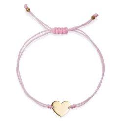 Best Pirce 👏 Moon & Meadow 14K Yellow Gold Polished Heart Cord Bolo Bracelet - 100% Exclusive ❤️ -Moon Sales Store unnamed file 102