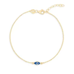 Brand new 😀 Moon & Meadow 14K Yellow Gold Evil Eye Bracelet - 100% Exclusive 👍