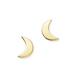 Outlet 🌟 Moon & Meadow Small Moon Stud Earrings In 14K Yellow Gold - 100% Exclusive 🔔