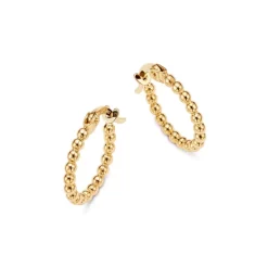 Best Sale ✨ Moon & Meadow Beaded Hoop Earrings In 14K Yellow Gold - 100% Exclusive 🌟