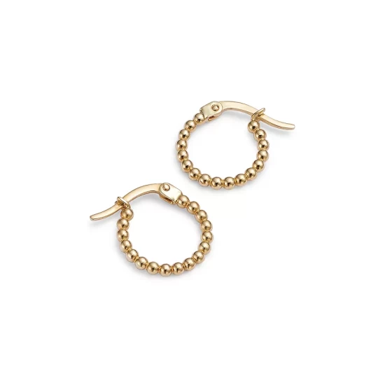 Best Sale ✨ Moon & Meadow Beaded Hoop Earrings In 14K Yellow Gold - 100% Exclusive 🌟 6 Best Sale ✨ Moon & Meadow Beaded Hoop Earrings In 14K Yellow Gold - 100% Exclusive 🌟 - Image 4