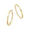 Buy 🤩 Moon & Meadow Flattened Hoop Earrings In 14K Yellow Gold - 100% Exclusive 🔔