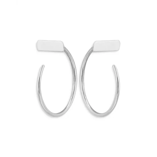 Best Sale ๐ Moon & Meadow Simple Bar Hoop Earrings In 14K Rose Or White Gold - 100% Exclusive โจ 4 Best Sale ๐ Moon & Meadow Simple Bar Hoop Earrings In 14K Rose Or White Gold - 100% Exclusive โจ - Image 2