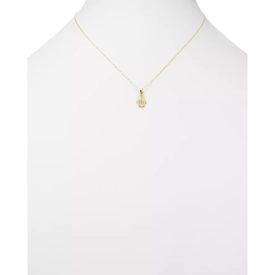 Outlet β Moon & Meadow Hamsa Hand Pendant Necklace In 14K Yellow Gold, 16" - 100% Exclusive 𧨠4 Outlet β Moon & Meadow Hamsa Hand Pendant Necklace In 14K Yellow Gold, 16" - 100% Exclusive 𧨠- Image 2