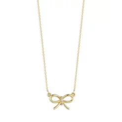 Best Pirce 🥰 Moon & Meadow 14K Yellow Gold & Diamond Bow Pendant Necklace, 18" - 100% Exclusive 💯