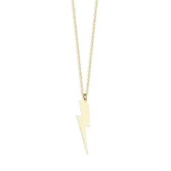 Top 10 🌟 Moon & Meadow 14K Yellow Gold Lightning Bolt Pendant Necklace, 18" - 100% Exclusive 🧨