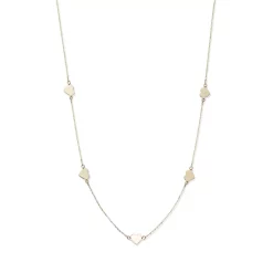 Promo โ๏ธ Moon & Meadow 14K Yellow Gold Heart Station Necklace, 18" - 100% Exclusive ๐