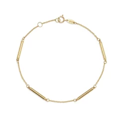 Brand new ✔️ Moon & Meadow Bar Station Bracelet In 14K Yellow Gold - 100% Exclusive ⌛