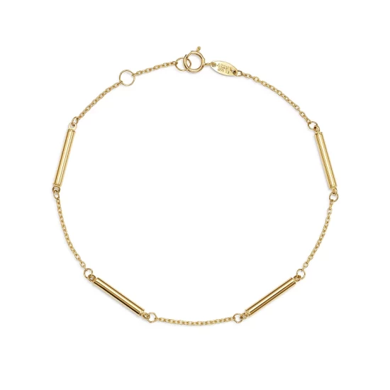 Brand new ✔️ Moon & Meadow Bar Station Bracelet In 14K Yellow Gold - 100% Exclusive ⌛ 3 Brand new ✔️ Moon & Meadow Bar Station Bracelet In 14K Yellow Gold - 100% Exclusive ⌛
