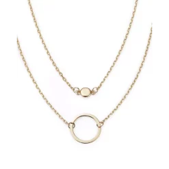 Best deal 👏 Moon & Meadow Layered Circle Pendant Necklace In 14K Yellow Gold, 17" - 100% Exclusive 🛒