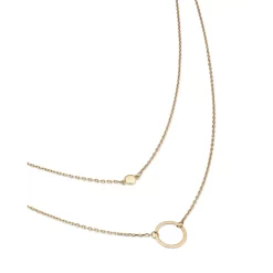 Best deal 👏 Moon & Meadow Layered Circle Pendant Necklace In 14K Yellow Gold, 17" - 100% Exclusive 🛒 -Moon Sales Store unnamed file 216