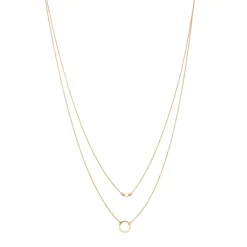 Best deal 👏 Moon & Meadow Layered Circle Pendant Necklace In 14K Yellow Gold, 17" - 100% Exclusive 🛒 -Moon Sales Store unnamed file 219