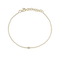 Best reviews of 🛒 Moon & Meadow 14K Yellow Gold Diamond Baguette Chain Bracelet - 100% Exclusive ✔️