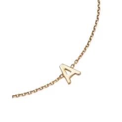 New 🤩 Moon & Meadow 14K Yellow Gold Initial Chain Bracelet 🔔 -Moon Sales Store unnamed file 25