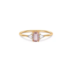 Best Pirce 🧨 Moon & Meadow 14K Yellow Gold Morganite & White Sapphire Ring - 100% Exclusive Pink/gold 🧨