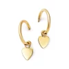 Best deal 😀 Moon & Meadow 14K Yellow Gold Small Dangling Heart Hoop Earrings - 100% Exclusive ✔️ -Moon Sales Store unnamed file 254