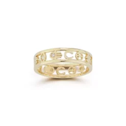 Buy 🌟 Moon & Meadow 14K Yellow Gold & Diamond Lucky Charm Ring - 100% Exclusive ✔️