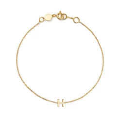 New 🤩 Moon & Meadow 14K Yellow Gold Initial Chain Bracelet 🔔 -Moon Sales Store unnamed file 26