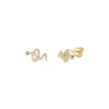 Best deal 👍 Moon & Meadow 14K Yellow Gold Diamond & Ruby Snake Stud Earrings 🔥 -Moon Sales Store unnamed file 267