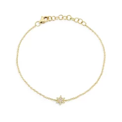 Budget 😀 Moon & Meadow 14K Yellow Gold Diamond Star Of David Chain Bracelet - 100% Exclusive 🤩