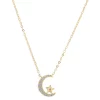 Best deal 🎁 Moon & Meadow 14K Yellow Gold Diamond Moon & Star Pendant Necklace, 16-18" 🤩 -Moon Sales Store unnamed file 280