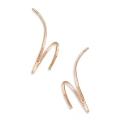 Wholesale 🔔 Moon & Meadow Ribbon Climber Earrings In 14K Rose Gold - 100% Exclusive ✔️