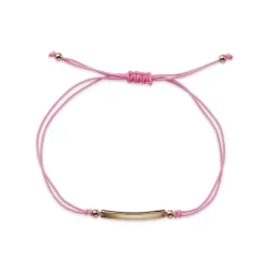 Best Pirce 🔔 Moon & Meadow 14K Yellow Gold Bar Cord Bracelet Pink 😉 -Moon Sales Store unnamed file 288