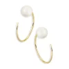 Best deal ❤️ Moon & Meadow 14K Yellow Gold Cultured Freshwater Pearl Hoop Earrings 👏 -Moon Sales Store unnamed file 301