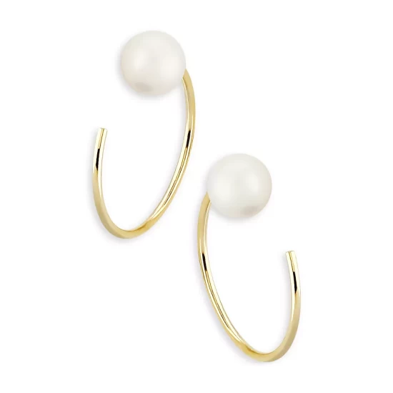 Best deal โค๏ธ Moon & Meadow 14K Yellow Gold Cultured Freshwater Pearl Hoop Earrings ๐ 3 Best deal โค๏ธ Moon & Meadow 14K Yellow Gold Cultured Freshwater Pearl Hoop Earrings ๐