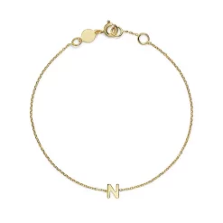 New 🤩 Moon & Meadow 14K Yellow Gold Initial Chain Bracelet 🔔 -Moon Sales Store unnamed file 31