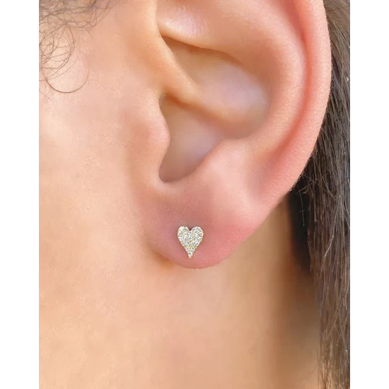 Buy ✔️ Moon & Meadow 14K Yellow Gold Diamond Heart Stud Earrings ⌛ 4 Buy ✔️ Moon & Meadow 14K Yellow Gold Diamond Heart Stud Earrings ⌛ - Image 2
