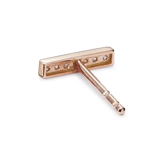 Buy ๐ Moon & Meadow 14K Rose Gold Diamond Bar Stud Earrings โจ 6 Buy ๐ Moon & Meadow 14K Rose Gold Diamond Bar Stud Earrings โจ - Image 4