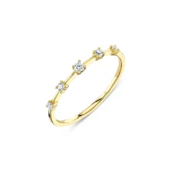 Best Pirce ⭐ Moon & Meadow 14K Yellow Gold Diamond Thin Band - 100% Exclusive 😍