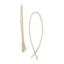 Flash Sale ⭐ Moon & Meadow 14K Yellow Gold Tapered Teardrop Threader Earrings 💯