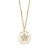 Coupon ✔️ Moon & Meadow Diamond & White Enamel Flower Pendant Necklace In 14K Yellow Gold, 0.06 Ct. T.w. - 100% Exclusive White/gold ❤️ -Moon Sales Store unnamed file 327
