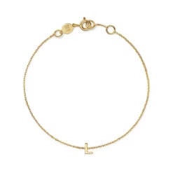 New 🤩 Moon & Meadow 14K Yellow Gold Initial Chain Bracelet 🔔 -Moon Sales Store unnamed file 33
