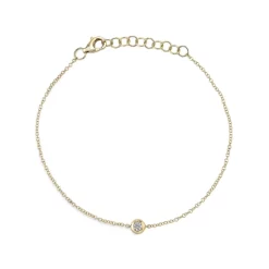 Brand new ⭐ Moon & Meadow 14K Yellow Gold Diamond Bezel Chain Bracelet - 100% Exclusive 🥰