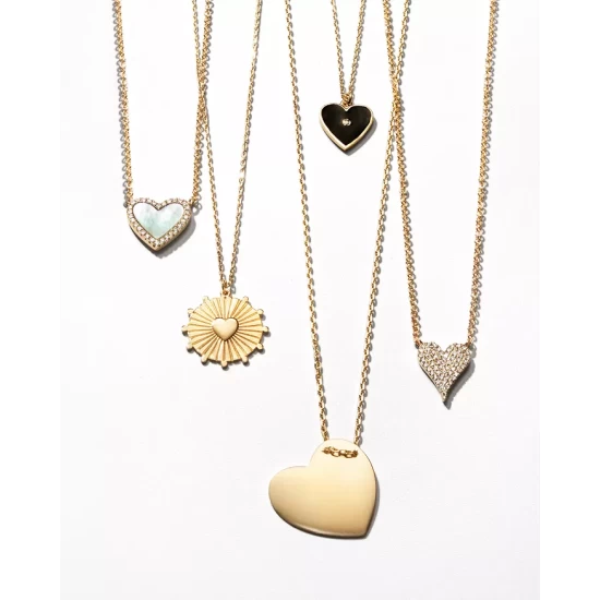 Brand new ⭐ Moon & Meadow Heart Pendant Necklace In 14K Yellow Gold, 18" - Exclusive 😍 6 Brand new ⭐ Moon & Meadow Heart Pendant Necklace In 14K Yellow Gold, 18" - Exclusive 😍 - Image 4