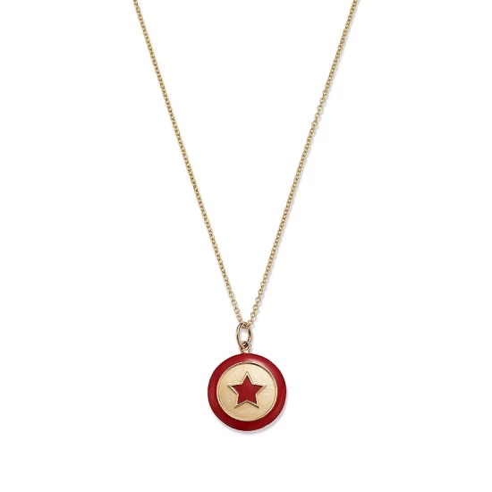 Cheap 🌟 Moon & Meadow 14K Yellow Gold Enamel Star Medallion Pendant Necklace, 18" - 100% Exclusive Red/gold 🎁 3 Cheap 🌟 Moon & Meadow 14K Yellow Gold Enamel Star Medallion Pendant Necklace, 18" - 100% Exclusive Red/gold 🎁