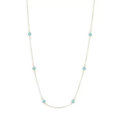 Top 10 🌟 Moon & Meadow 14K Yellow Gold & Turquoise Necklace, 18" - 100% Exclusive Turquoise/gold 💯