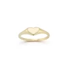 Best Pirce 🛒 Moon & Meadow 14K Yellow Gold Heart Signet Ring - 100% Exclusive 🧨