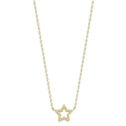 Coupon 😍 Moon & Meadow 14K Yellow Gold Star Pendant Necklace, 16" - 100% Exclusive ⌛