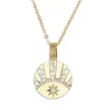 Top 10 😀 Moon & Meadow 14K Yellow Gold Diamond Star Disc Pendant Necklace, 16-20" 🎉 -Moon Sales Store unnamed file 376