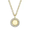 Best deal ⌛ Moon & Meadow 14K Yellow Gold Diamond Halo Disc Pendant Necklace, 18" - 100% Exclusive 🌟 -Moon Sales Store unnamed file 377