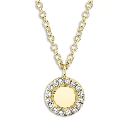 Best deal โ Moon & Meadow 14K Yellow Gold Diamond Halo Disc Pendant Necklace, 18" - 100% Exclusive ๐ 3 Best deal โ Moon & Meadow 14K Yellow Gold Diamond Halo Disc Pendant Necklace, 18" - 100% Exclusive ๐
