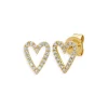 Hot Sale 👏 Moon & Meadow 14K Yellow Gold Diamond Heart Stud Earrings - 100% Exclusive ✔️ -Moon Sales Store unnamed file 381