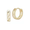 Best Sale 🎁 Moon & Meadow 14K Yellow Gold Greek Key Cut Out Huggie Earrings - 100% Exclusive 🎉 -Moon Sales Store unnamed file 386