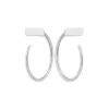 Coupon 🧨 Moon & Meadow 14K White Gold Bar Hoop Earrings - 100% Exclusive ⭐