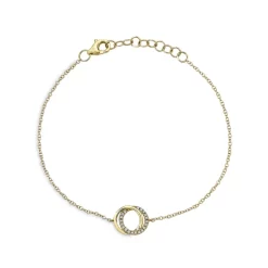 Hot Sale ⭐ Moon & Meadow 14K Yellow Gold Diamond Love Knot Chain Bracelet ✔️