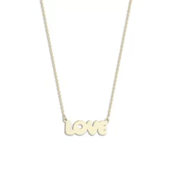 New 🎁 Moon & Meadow 14K Yellow Gold Love Bar Necklace, 16" - 100% Exclusive 🤩
